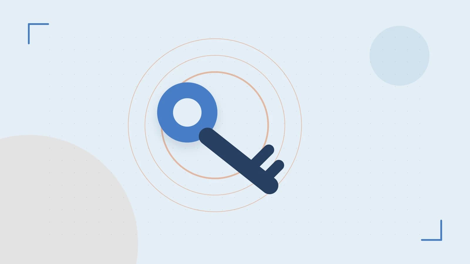 Editorial illustration of a sculpted shield, authentication key and concentric permission boundaries