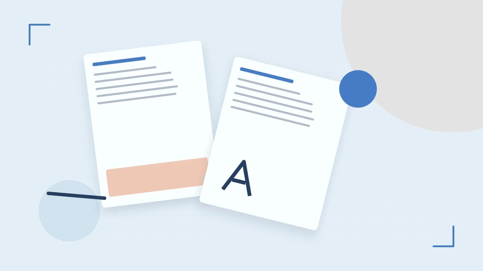 Editorial illustration of typeset pages, expressive letterform shapes and a precise editorial page grid