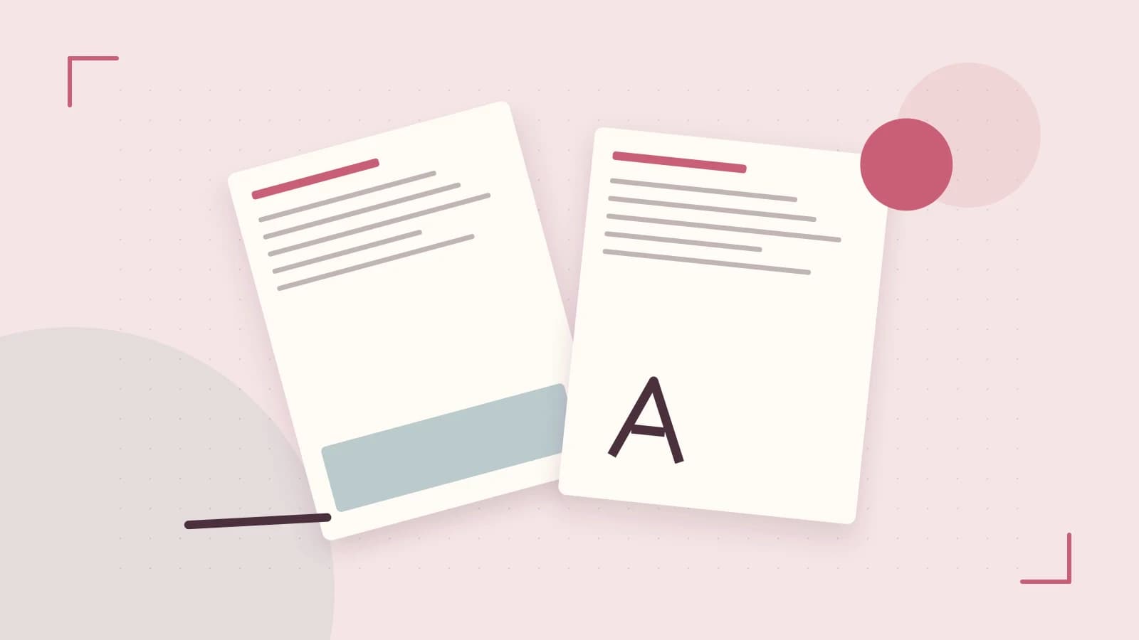 Editorial illustration of typeset pages, expressive letterform shapes and a precise editorial page grid