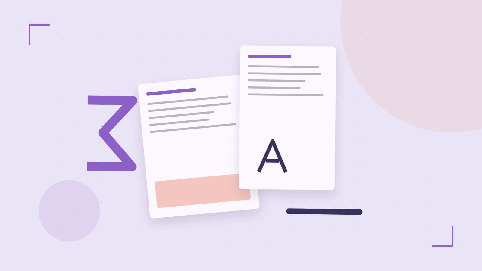 Editorial illustration of typeset pages, expressive letterform shapes and a precise editorial page grid