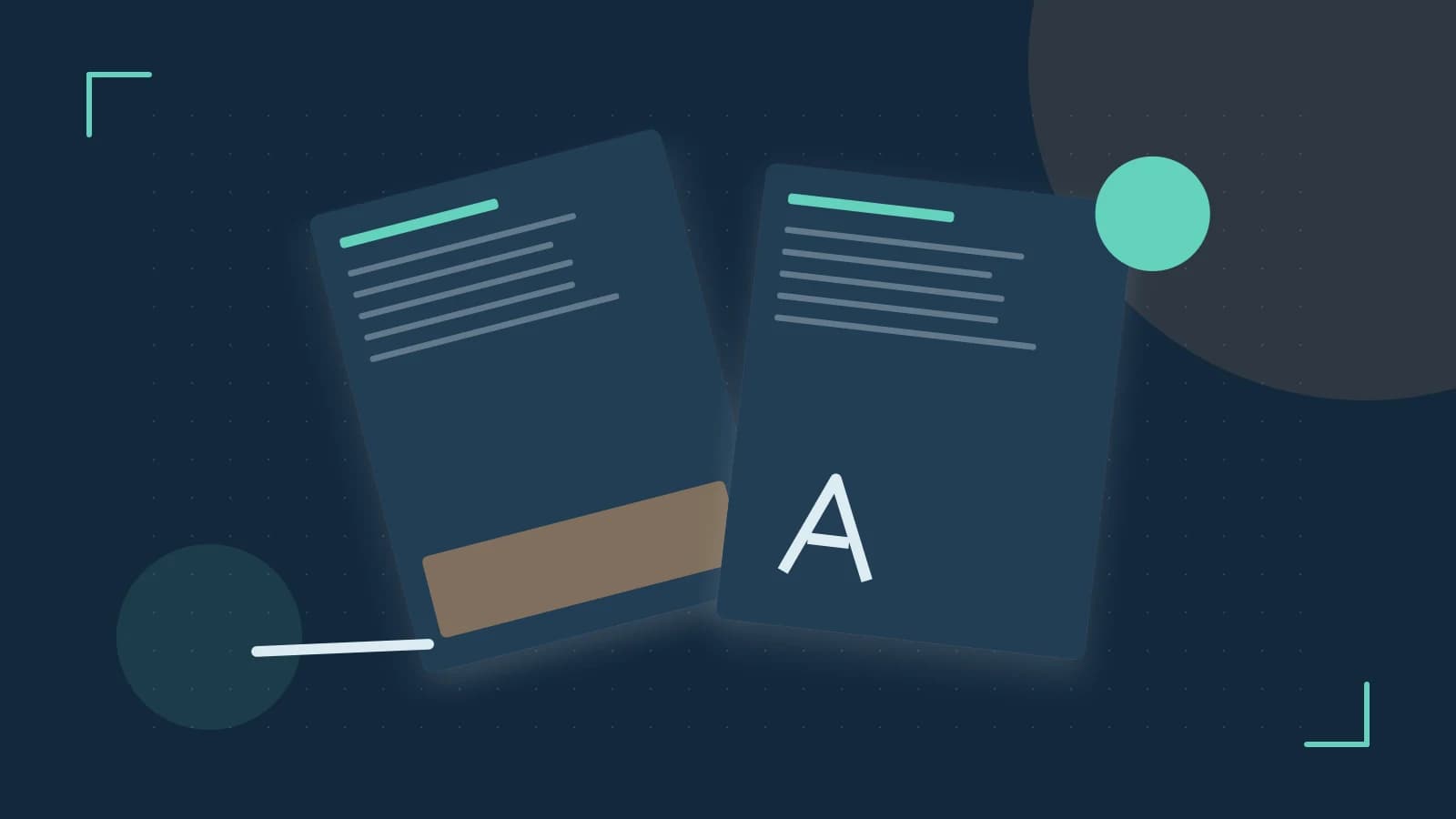 Editorial illustration of typeset pages, expressive letterform shapes and a precise editorial page grid