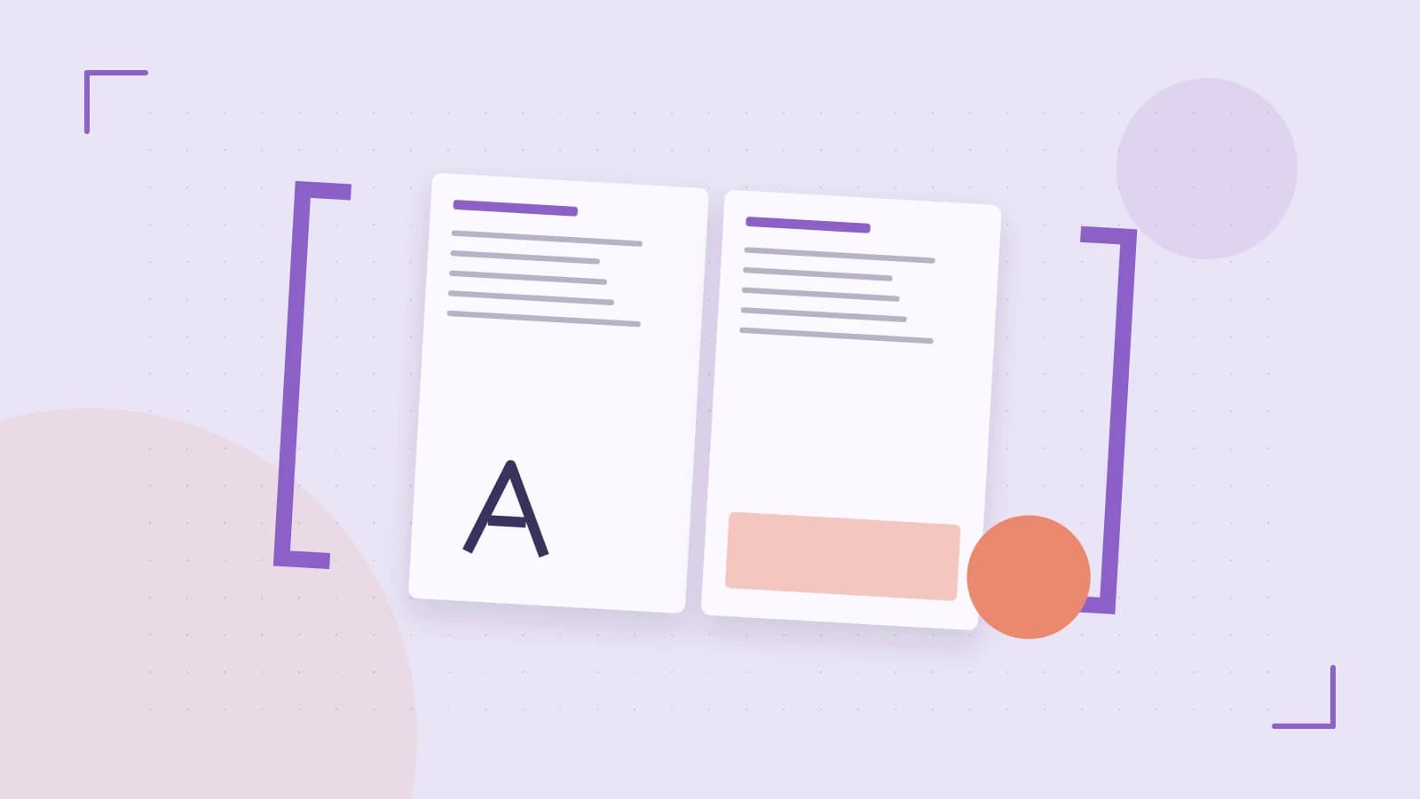 Editorial illustration of typeset pages, expressive letterform shapes and a precise editorial page grid