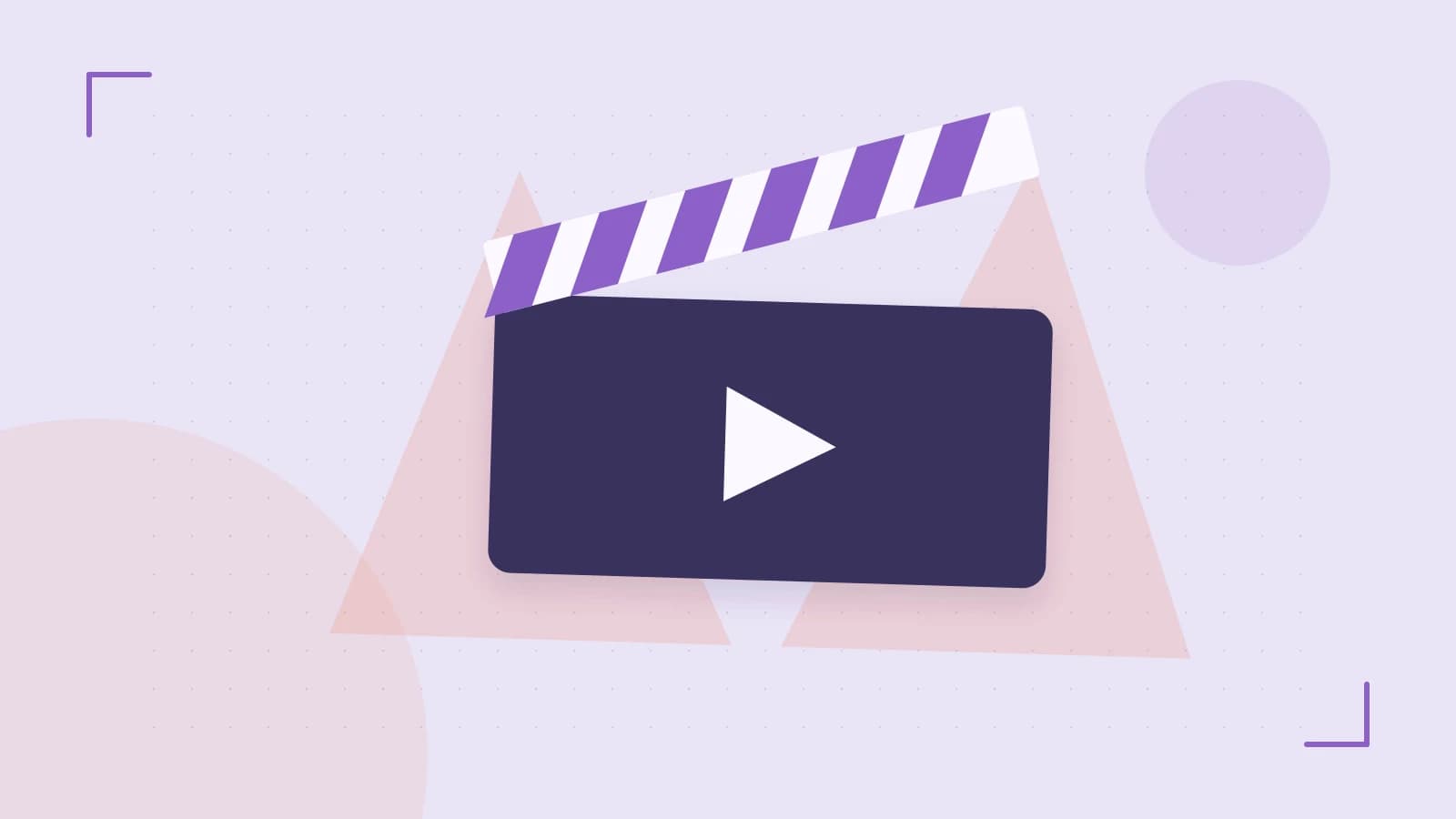Editorial illustration of a film clapperboard, a spotlight and layered cultural artwork