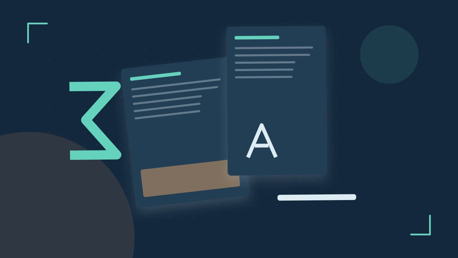 Editorial illustration of typeset pages, expressive letterform shapes and a precise editorial page grid