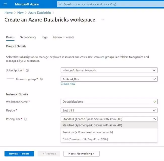 Azure Databricks Creating Clusters, notebooks and mounting Azure Blob